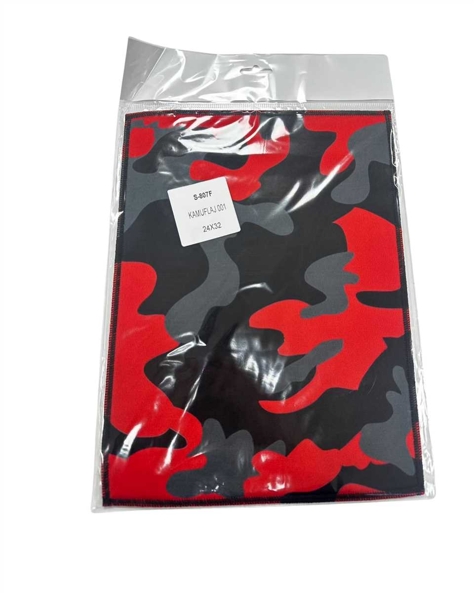 MOUSE PAD 20X25 KAMUFLAJ DESENLİ KIRMIZI 001 1